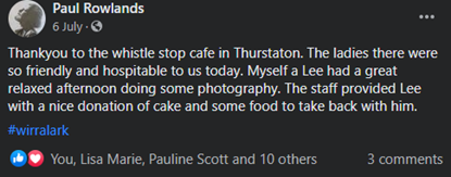 Whistle Stop Cafe Feedback